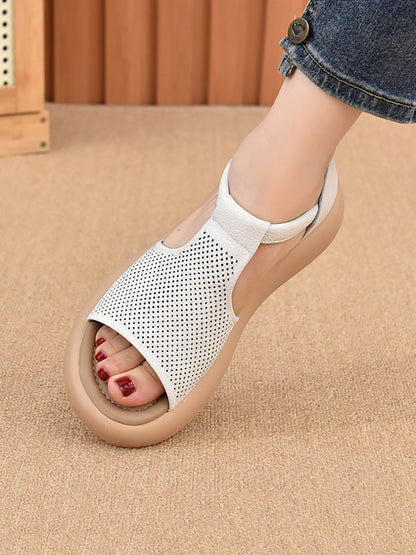 Summer Sandals Casual Leather Women Platfrom