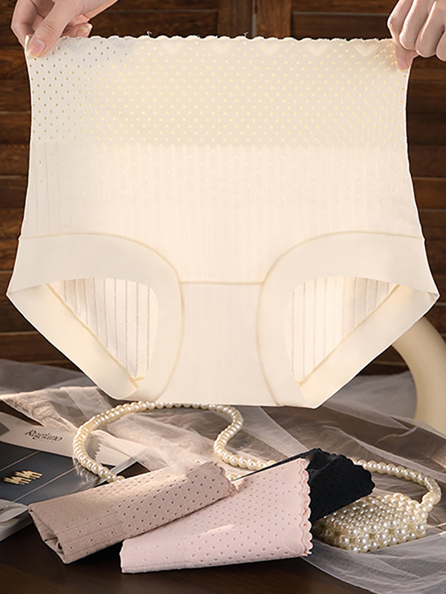 Pure 4 Pieces Waist High Color Summer Underwear Women