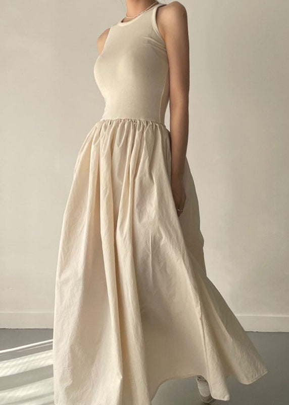 Patchwork Cotton Large Exra Party Hem Dress Sleeveless Black