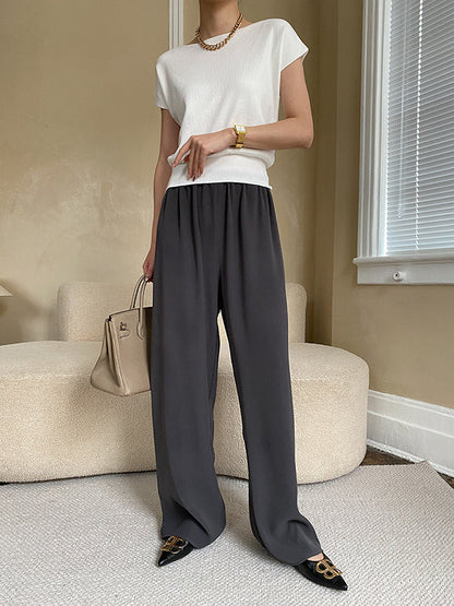 Pink Sleeve Top Short Knit Boat Loose Neck Stylish