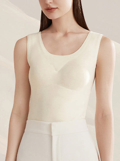 Pure U-Neck Base Vest Color Autumn Women Warm