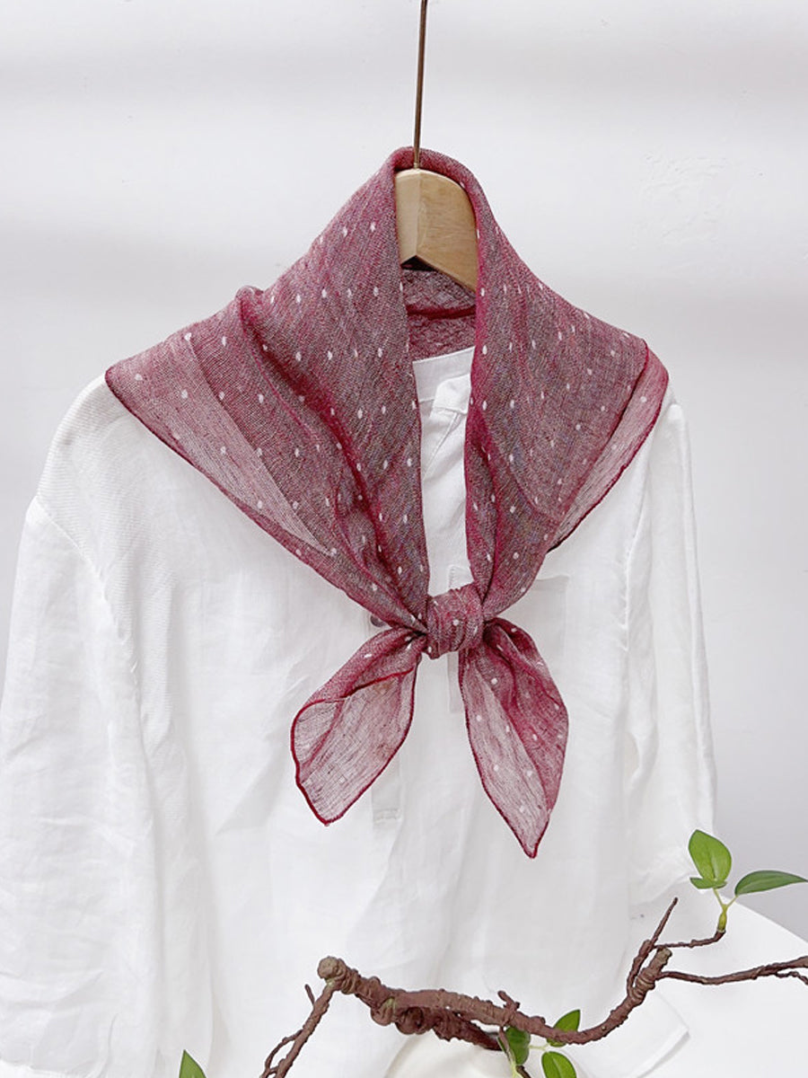 Vintage Stripe Women Casual Plaid Square Scarf