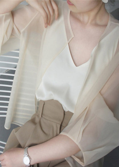UPF 50+ Cardigans Organza Apricot Summer Beautiful