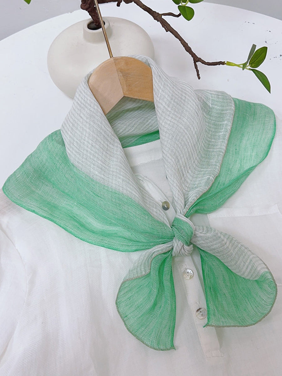 Vintage Stripe Women Casual Plaid Square Scarf