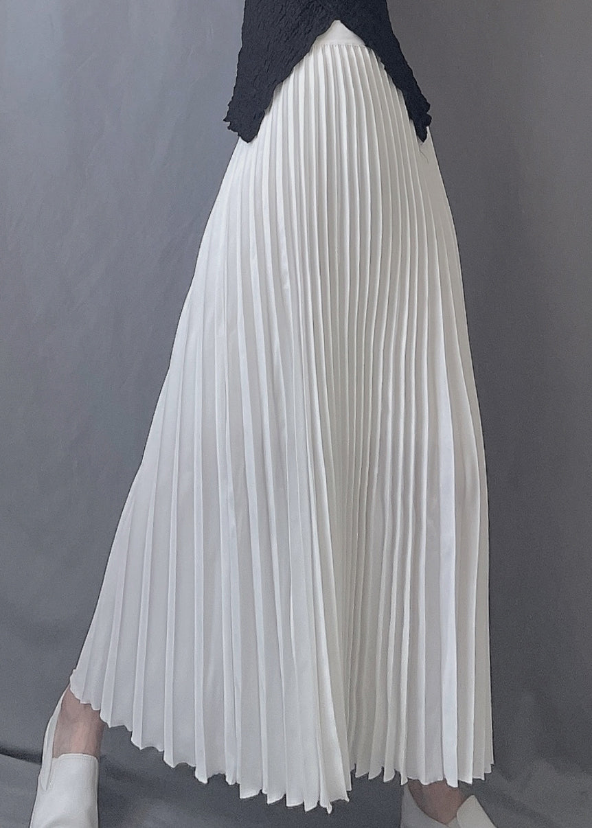 Elastic A Line Chocolate Waist Skirts Wrinkled Art Spring