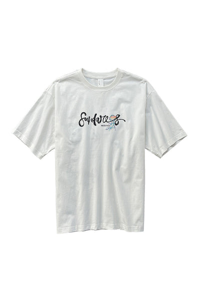Men T Graphic Shirts Embroideried Style White American Cotton