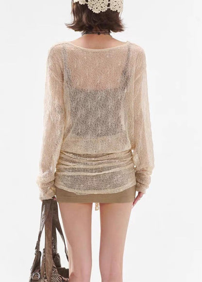 Art Apricot Dresses Up Pieces Two False Lace Mini