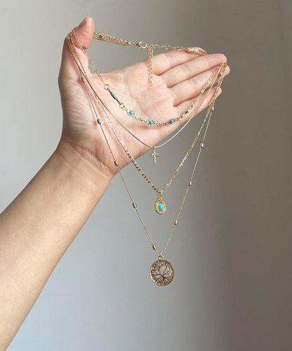 Sterling Layered Out Hollow Turquoise Overgild Silver Gold Art