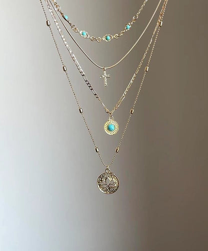 Sterling Layered Out Hollow Turquoise Overgild Silver Gold Art