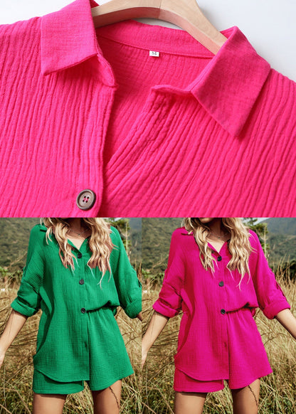 Art Summer Two Cotton Set Oversized Womens Pieces Rose