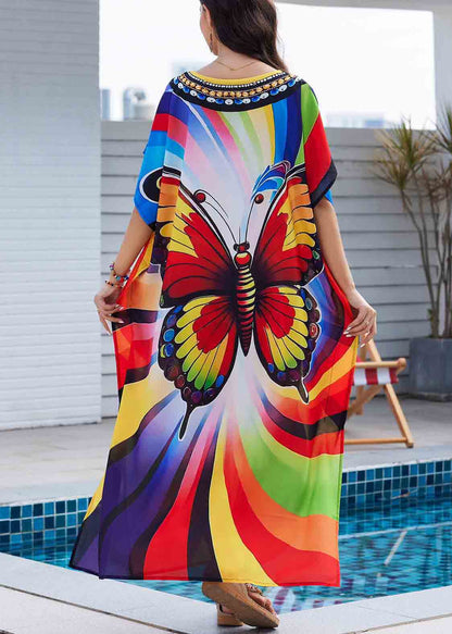 Chiffon Vacation Print Oversized Summer Beautiful Dress