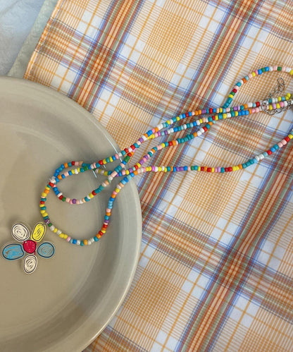 Beautiful Double Beading Alloy Floral Layer Rainbow