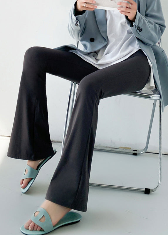 Beautiful Yellow High Waist Slim Fit Flared Trousers Spring YF008