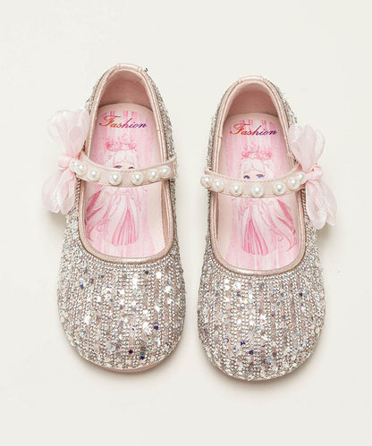 Shoes 2025 Beige Soft New Bottom Zircon Princess Girls'