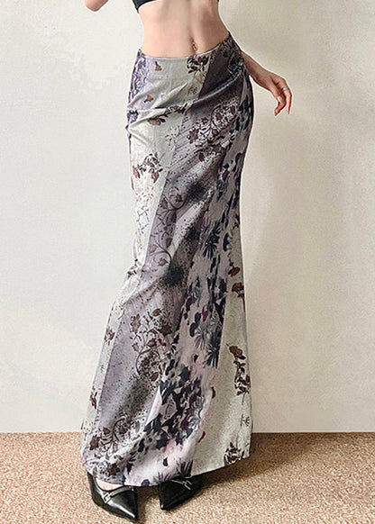 Skirts Waist Bohemian High Asymmetrical Print Patchwork Cotton