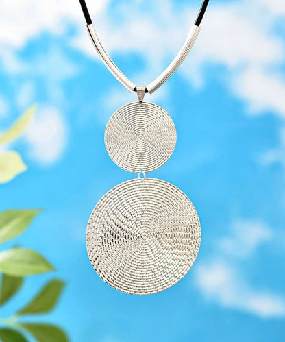 Metal Pendant Silk Bohemian Asymmetrical Necklace