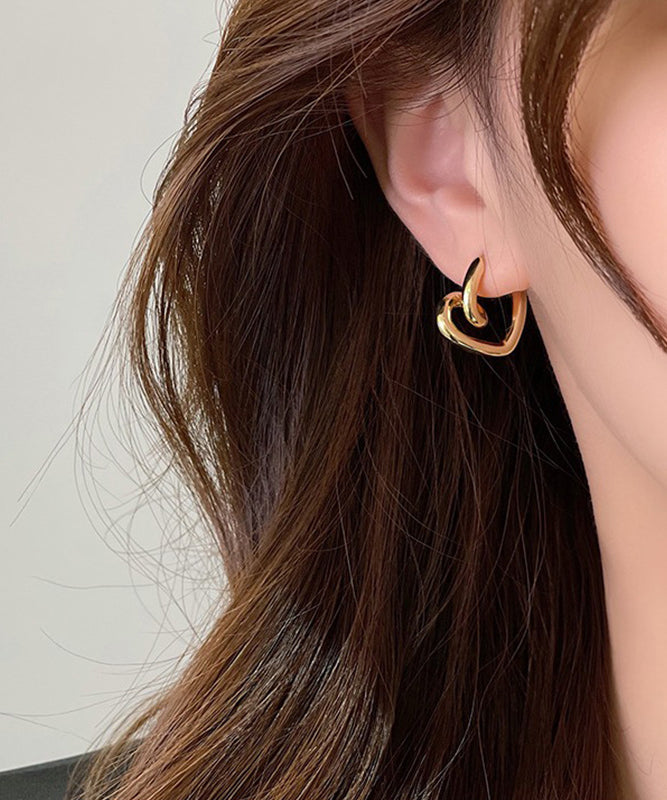 Alloy Gold Hoop Love Boho Earrings