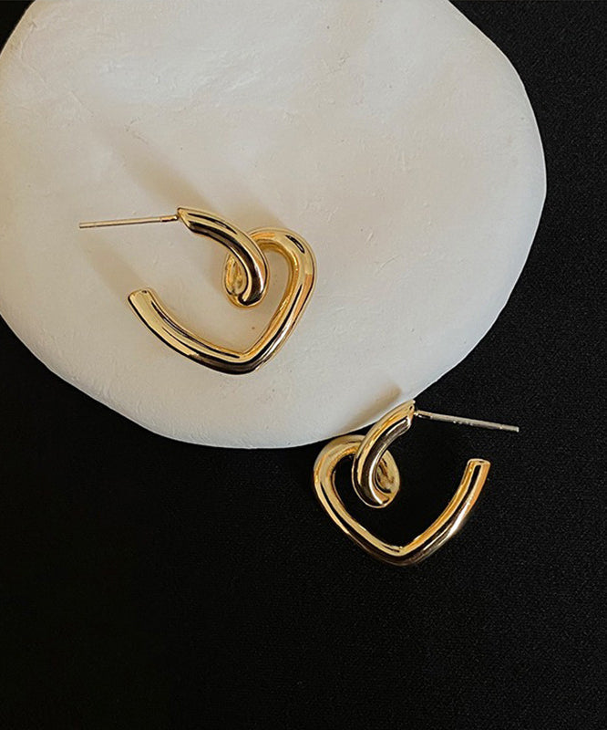 Alloy Gold Hoop Love Boho Earrings
