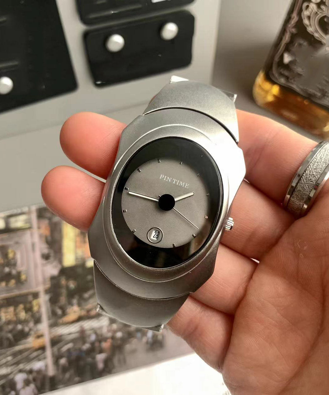 Steel Stainless Watches Movement Square Quartz Green Boho