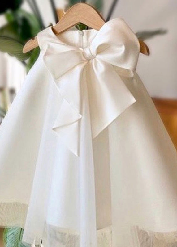 Boho Pink Bow Patchwork Tulle Girls Maxi Dress Summer YS028