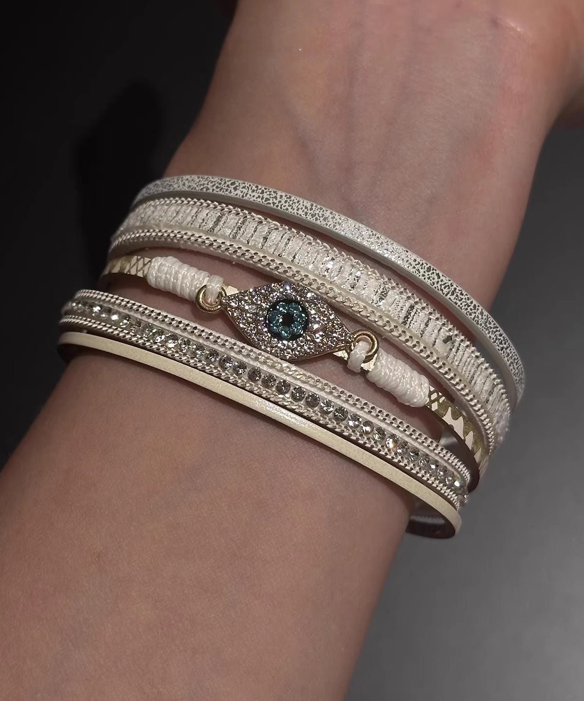 Silk Zircon Boho Bangle Alloy