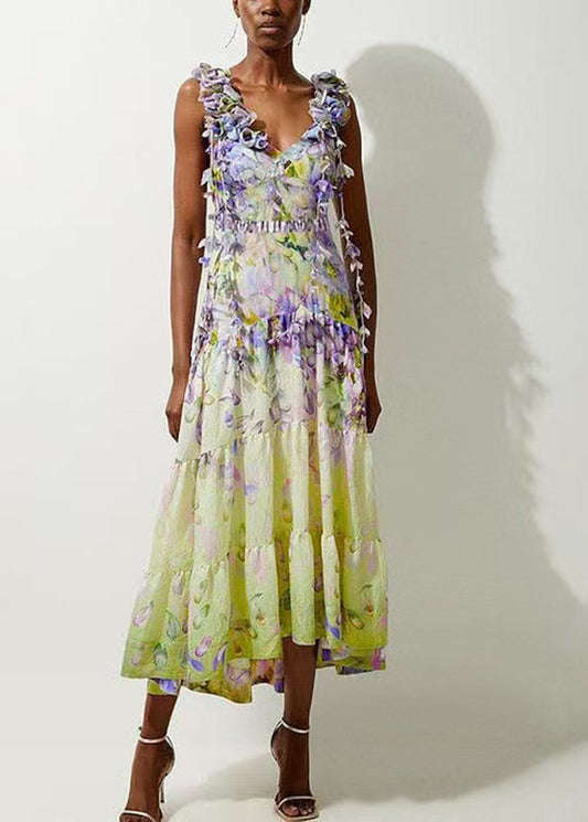 Set Lingerie Boho And Bodysuit Maxi V-Neck Print Skirts Patchwork