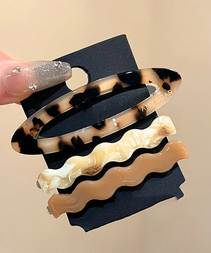 Three Combination Boutique Alloy Hairpin Sets Acrylic Blue