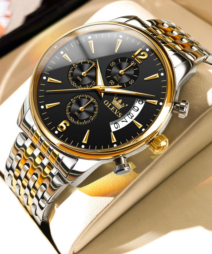 Alloy Blue Quartz Movement Boutique Waterproof Steel Stainless