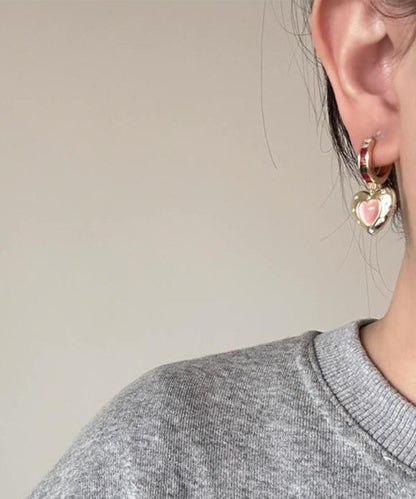 And Asymmetrical Zircon Hoop Gold Alloy Boutique Srar Copper Love