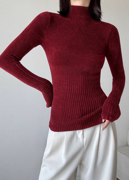 Boutique Mulberry High Neck Knit Pullover Spring YP026
