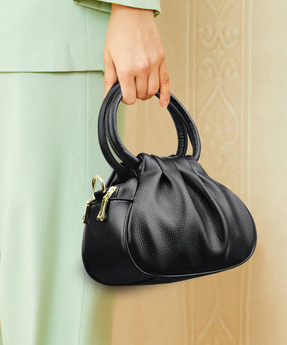 Boutique Leather Tote Calf Handbag Mulberry Wrinkled