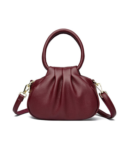 Boutique Leather Tote Calf Handbag Mulberry Wrinkled