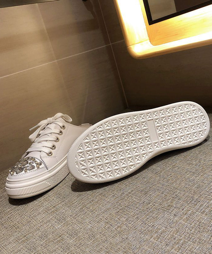 Up Splicing Zircon Sandals Platform Lace Boutique Pink Slide