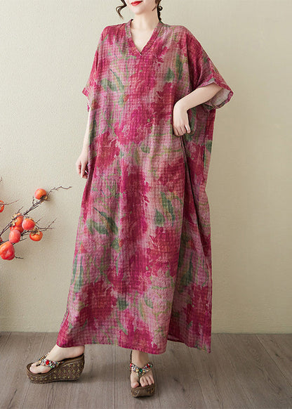 Oversized Red Tie Dress Boutique Dye Summer Holiday Cotton