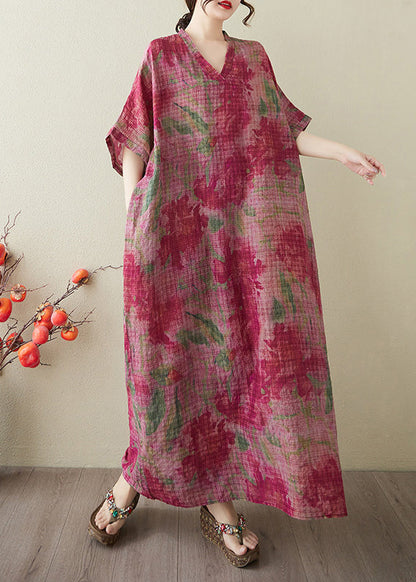 Oversized Red Tie Dress Boutique Dye Summer Holiday Cotton