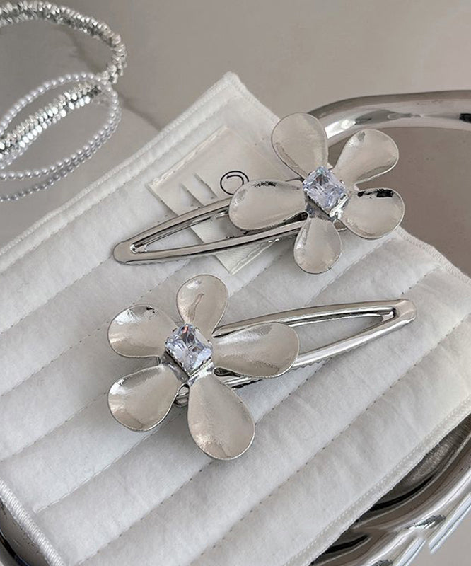 Zircon Alloy Boutique Floral Silk Hairpin
