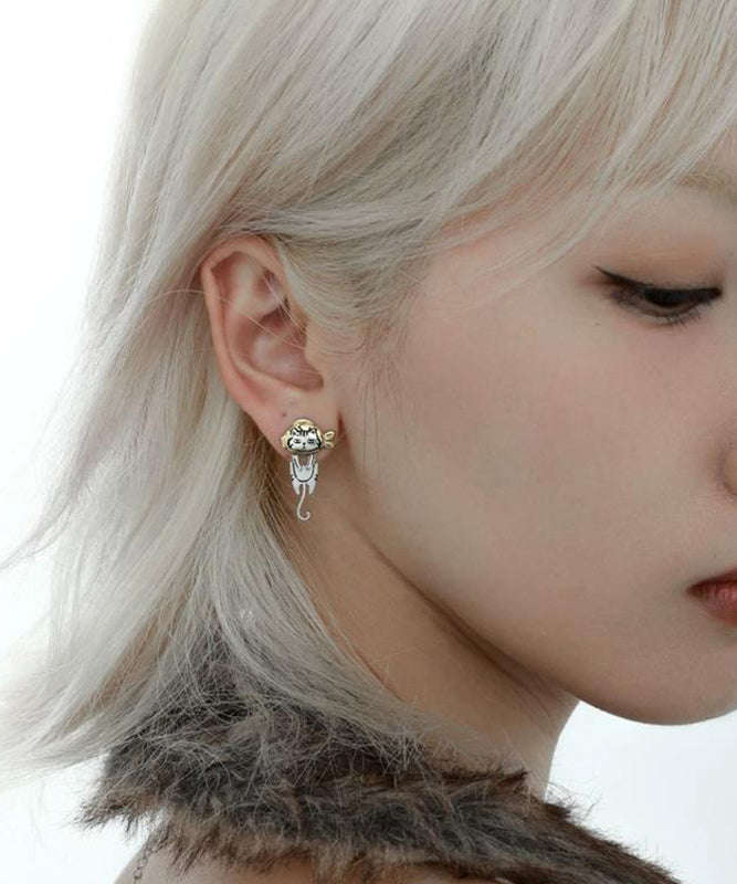 Drop Boutique Overgild Silk Earrings Copper Cats Little