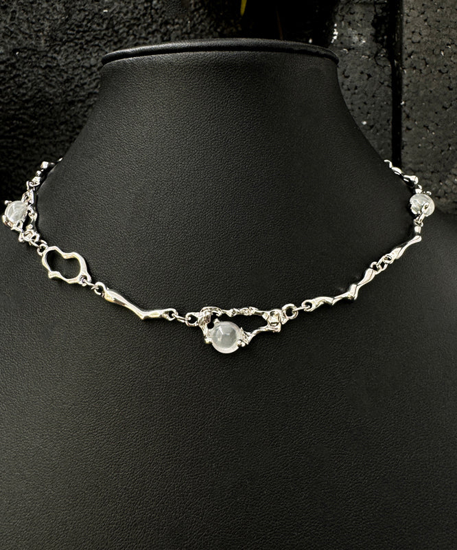 Boutique Cat Stone Silk Asymmetrical Pendant Eye Steel Stainless