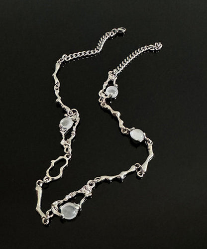 Boutique Cat Stone Silk Asymmetrical Pendant Eye Steel Stainless