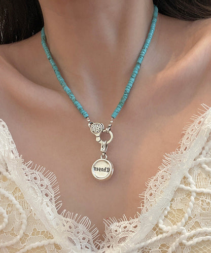 Cherry Boutique Stainless Steel Blossoms Silk Beading Turquoise