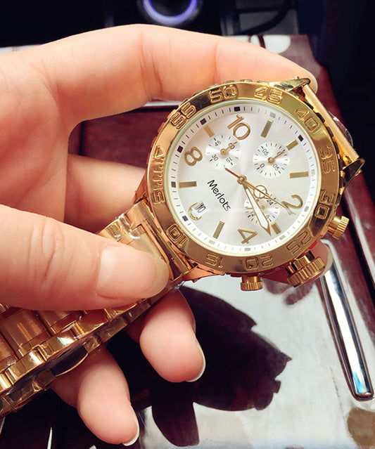 Steel White Quartz Movement Boutique Stainless Watches Machinery