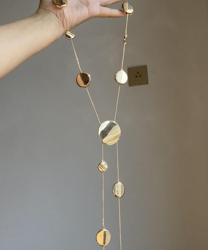 Asymmetrical Pendant Necklace Tassel Brief Blue Planchet Alloy