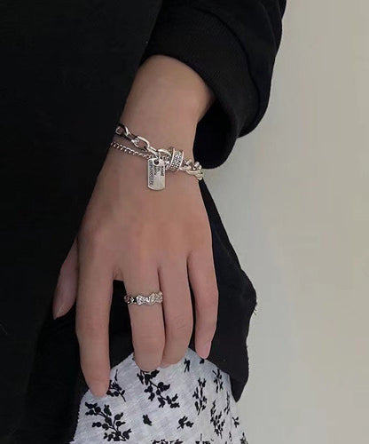 Bracelet Charm Brief Stainless Graphic Steel Chain Silk