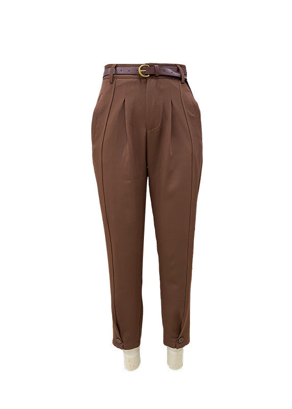 Pants Harem Army High Casual Waist Green Fall Cotton