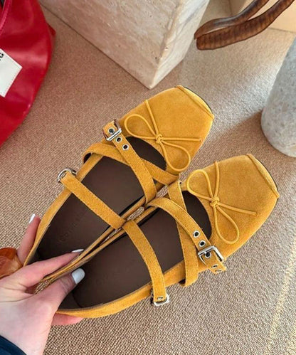 Suede Strap Splicing Cross Comfy Bow Red Casual Shoes Heel Wedge