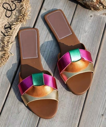 Toe Multicolor Casual Peep Comfy Slippers Beach