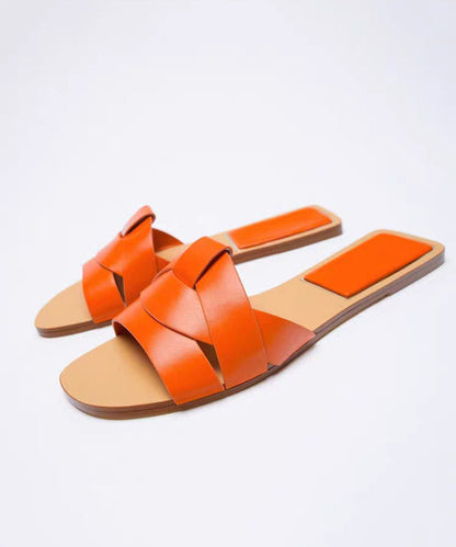 Slippers Flat Peep Toes Cross Denim Casual Toe Summer Blue Strap