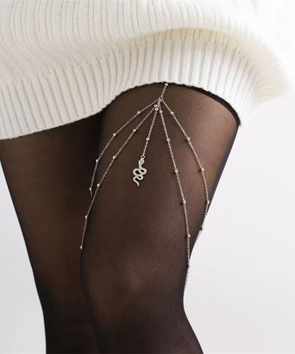 Silk Casual Zircon Serpentine Body Sterling Silver Tassel Beach