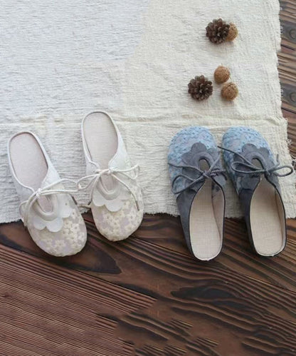 Sandals Casual Up Mesh Lace Grey Slide Breathable Splicing