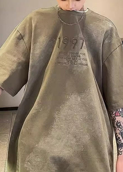 Tie Summer White T Cotton Shirt Men Casual Dye Embroideried